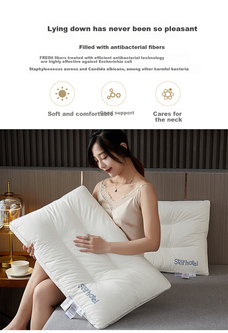 J.Sir Neck Support Pillow Cervical Spine Pillow Deep Sleep Pillow for Men and Women Adult Non-Collapsing Non-Deforming Medium-High Pillow 11