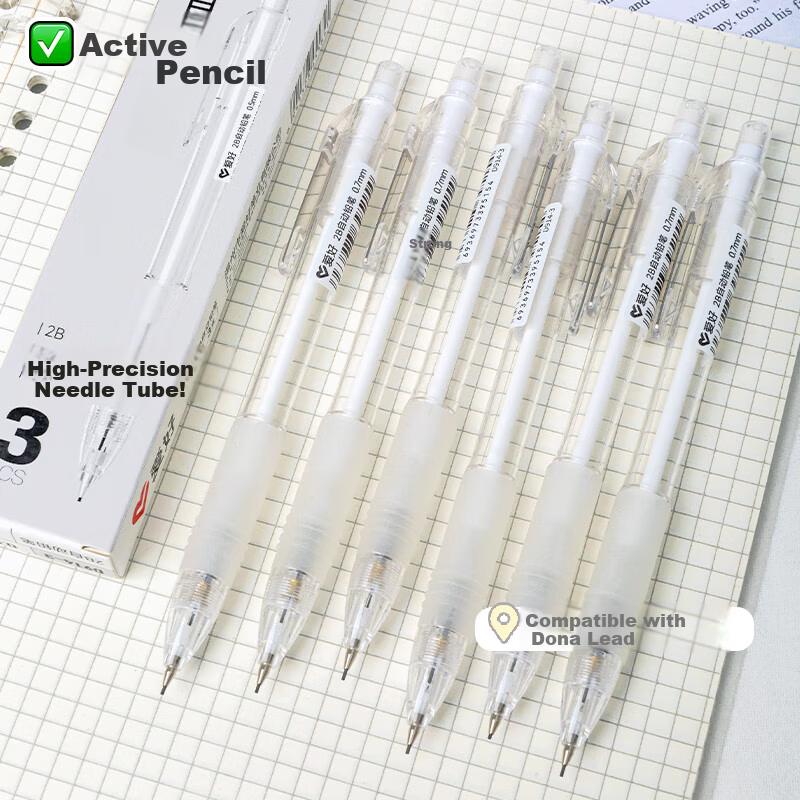 AIHAO Back to School Essential 2B 0.5mm Mechanical Pencil High-Quality Student Exam Pencil 3-Pack D914-3 1