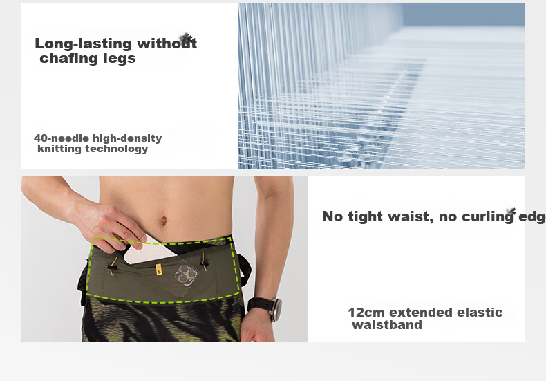 Feibit [Off-Road Kangaroo Pants] Men's Waist Bag Quick-Dry Pants Hiking Mountaineering Outdoor Sweat-Wicking Training Wear Jade Armor Green S 11