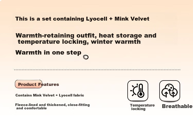 GUJIN Double-Sided Fleece Lined Mink Cashmere and Lyocell Thermal Underwear Set for Women Thickened Autumn Winter Heat Retaining Base Layer Top and Bottom 2