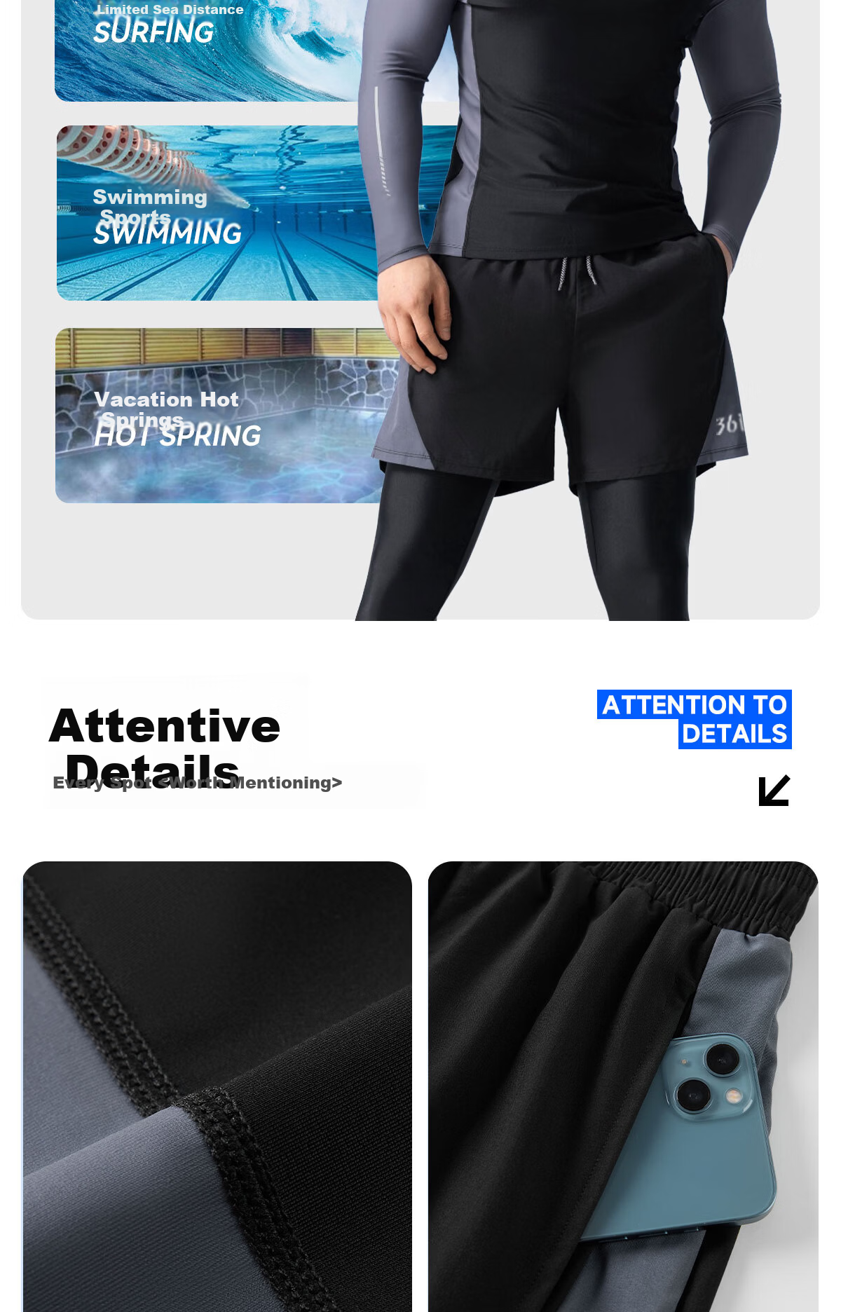 361° Jellyfish Men's Swimwear Set Long Sleeve Long Pants Sun Protection Quick-Dry Adult Surfing Full-Body Snorkeling Wetsuit 5