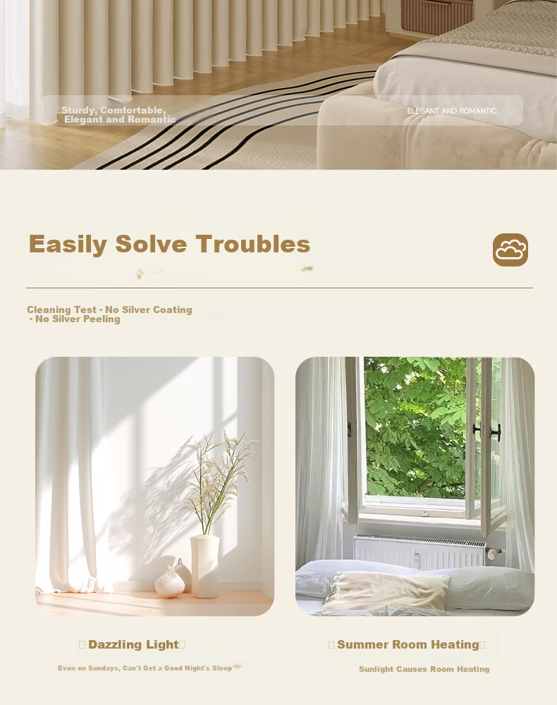 Mihua Curtain, Bedroom Living Room Hook-Style Finished Product, Non-Transparent Polyester Taffeta Full Sunshade Fabric, 2.5*2.4 13