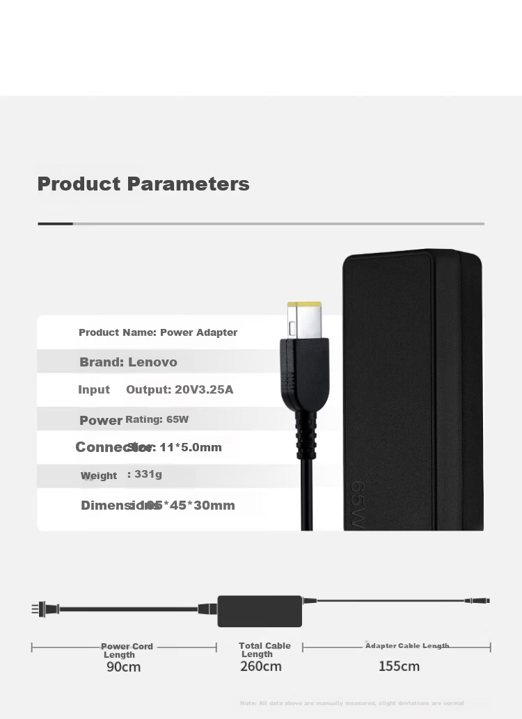 Lenovo Original Savior Laptop Charger for Xiaoxin Rui 7000 Y7000 Y700, Computer Power Adapter Cable, 135W Square Port Slim Design, 20V 6.75A 6