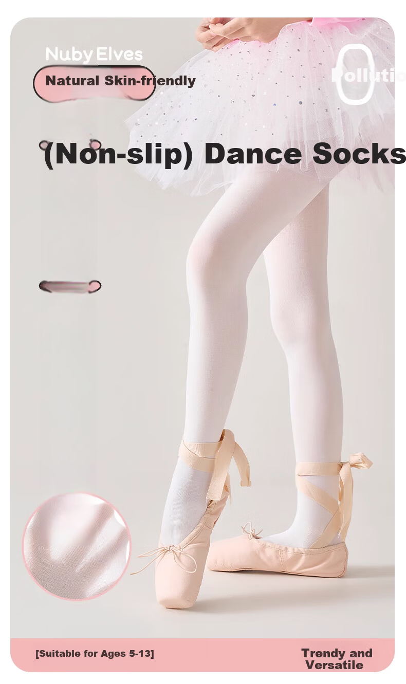 Dingguagua Children's Dance Tights Summer Pantyhose Girls Ballet Practice Socks White Leggings Stockings 1