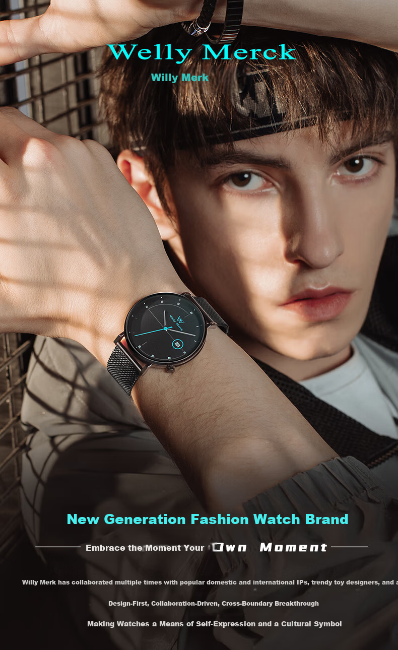 Welly Merck Swiss Luxury Quartz Waterproof Men's Watch Birthday Gift 1