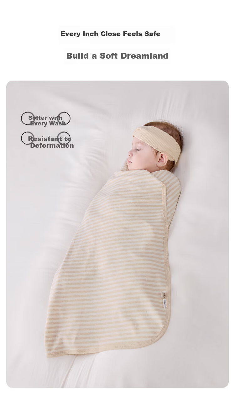 Babylove Newborn Cotton Swaddle Blanket Spring Autumn Baby Wrap Anti-startle Cotton Blanket Maternity Supplies - 90*90cm 5