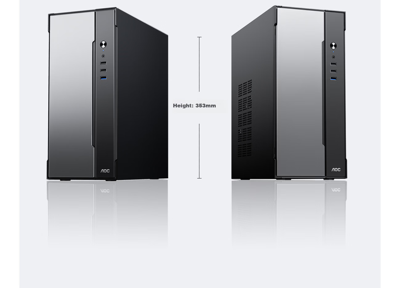 AOC Desktop Core i5 Office Business Computer Host Rongguang T260 (Core i5-10400 16GB 512GB 3-Year Onsite Service) 27