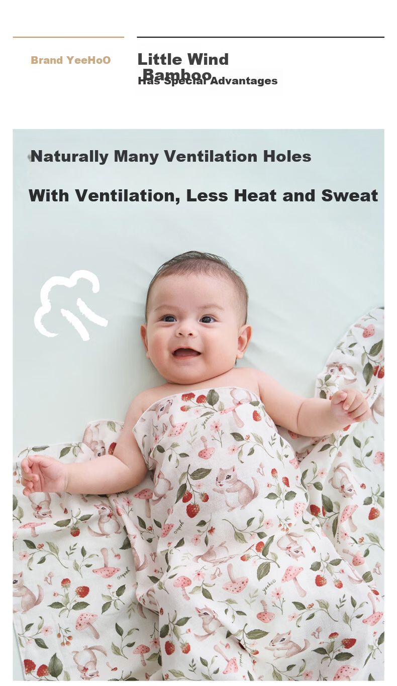 YEEHOO Baby Swaddle Sleeping Bag Double-Layer Soft Antibacterial Large Newborn Blanket Koala 90*90CM 5