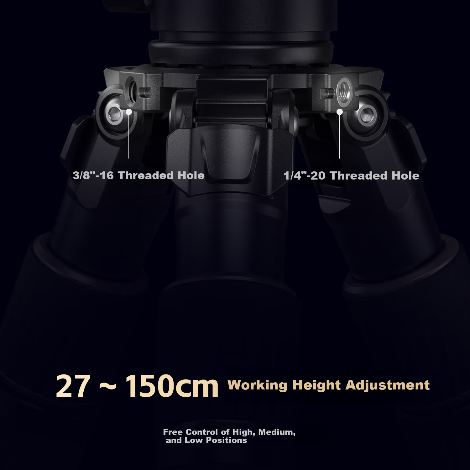 SmallRig 4645 Carbon Fiber Tripod FT-S303 Professional Photography Quick Release Hydraulic Damping Video Heavy Duty Camera Support Tripod 13