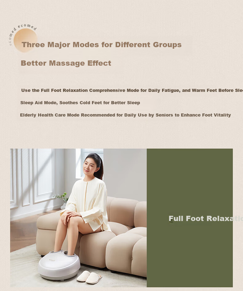Ecomed German Foot Massager Fully Automatic Kneading Foot Sole Massager Ankle Heat Acupoint Therapy Gift for Parents Elders Practical Birthday Present 6
