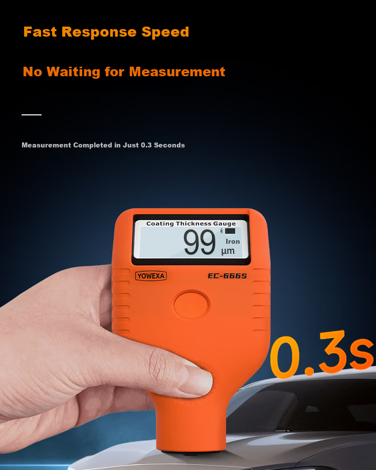 Yuwen Micro 6th Generation Paint Film Gauge High-Precision Used Car Paint Thickness Tester Coating Thickness Meter for Iron and Aluminum 13