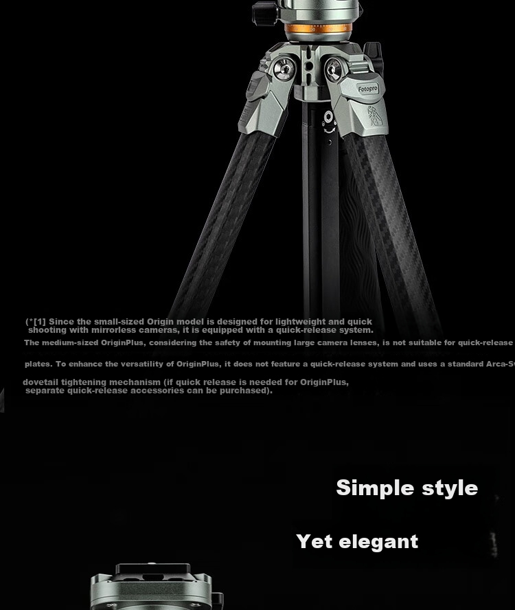 Fotopro Origin Portable Pure Carbon Fiber Asymmetric Design Panoramic Tripod Head for Digital Camera Mirrorless Photography Black 9
