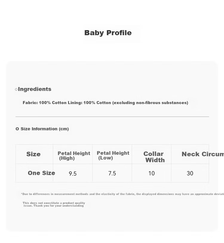 Babylove Baby Petal Bib Pure Cotton Class A Saliva Towel Newborn Anti-Spit-Up Solid Color Feeding Bib 4