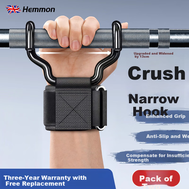 HEMMON Pull-Up Bar Assisted Hook Grip Wrist Support Strap Anti-Slip Hanging Hook