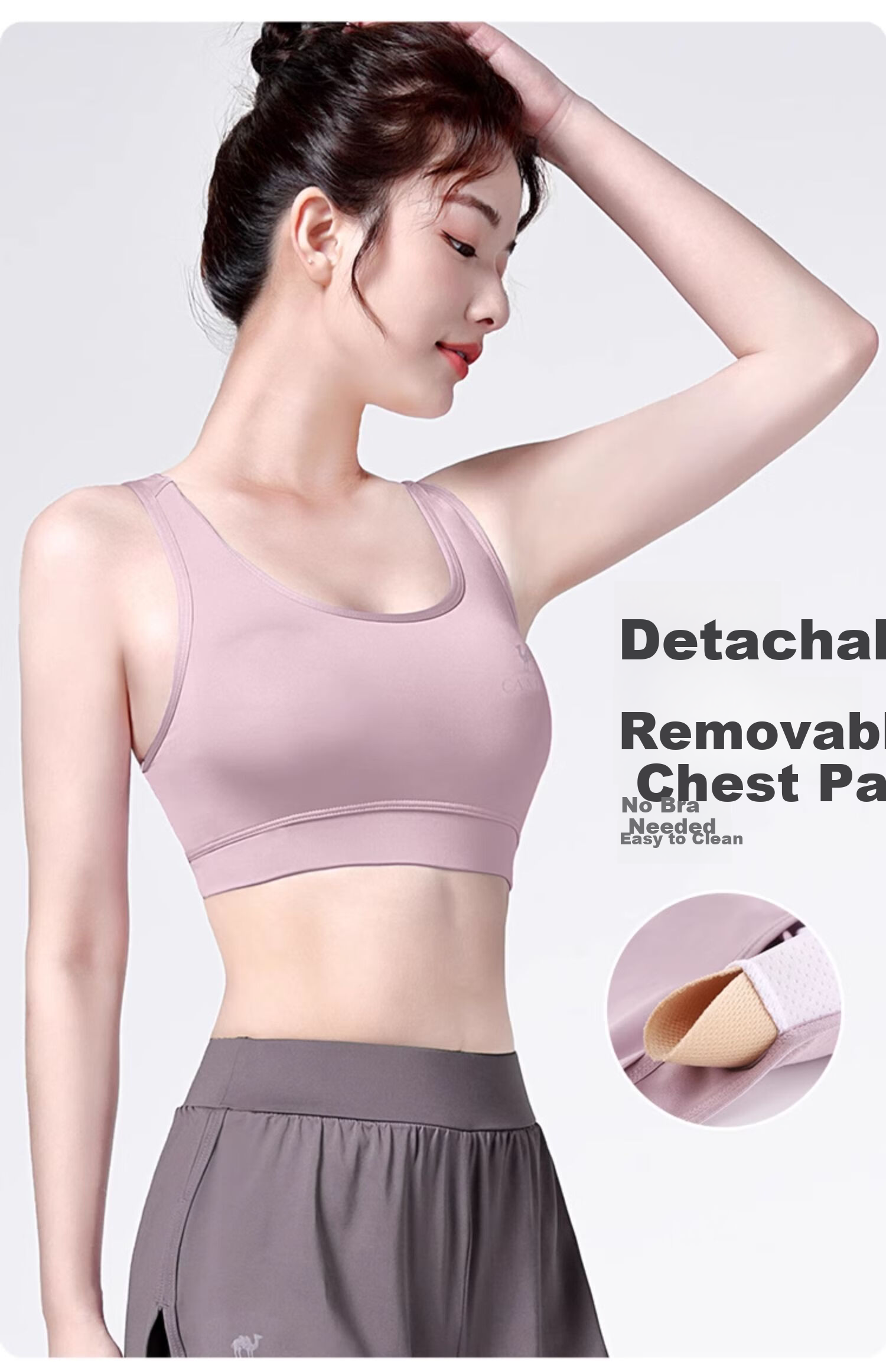 CAMEL Yoga Outfit for Women, Morning Run Outdoor Sportswear, Slim-Fit Breathable Fitness Wear, Five-Piece Set YK22255493B 4