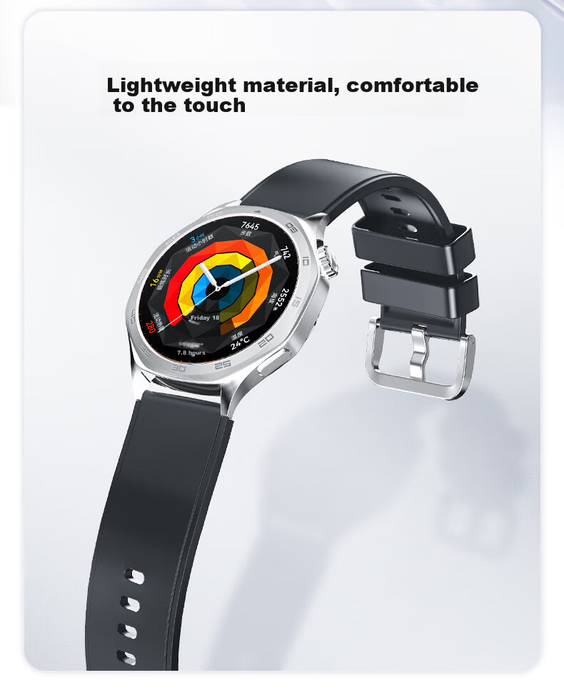 CangHua Silicone Watch Band for Huawei Watch5/Watch4 Pro/Watch3/GT6/GT6 Pro/GT5/GT4/GT3 Pro/GT2 Men's Sports Strap Gray 9