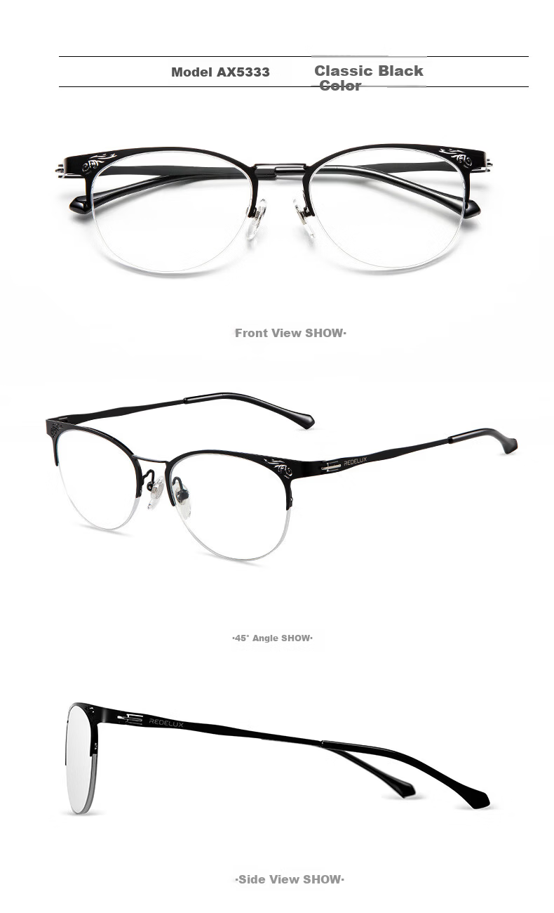 Sunset Red Women's Reading Glasses HD Blue Light Blocking Elegant Fashion Middle-aged and Elderly Presbyopic Glasses AX5331 250 Degree 11