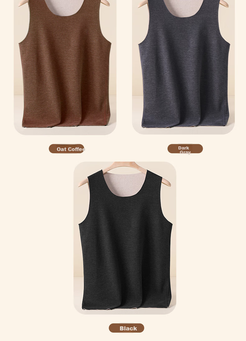 MiiOW Youth Thermal Vest Boys Teen High School Students De Rong Heat Wool Silk Inner Wear Autumn Winter 25