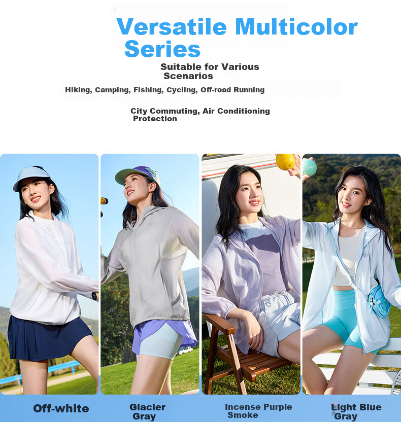 361° Women's Summer Sunscreen Jacket UPF50+ Sports Outdoor Cycling Ice Silk Casual Coat 662624605H-7 19