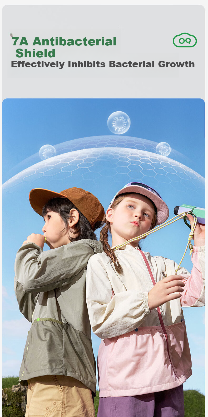 Kocotree KK Tree Kids Sun Protection Jacket Cooling Breathable Skin Jacket Baby Outdoor Lightweight Colorblock Large Pocket 30