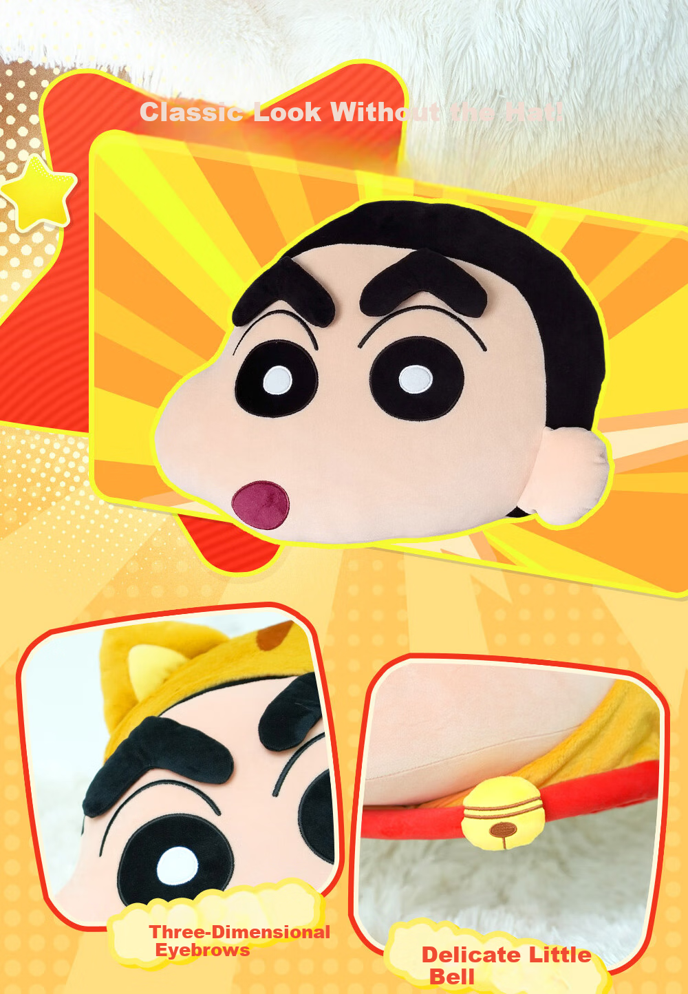 52TOYS Crayon Shin-chan Kasukabe Party Plush Blind Box Keychain Toy Set of 6 Birthday Gifts 8