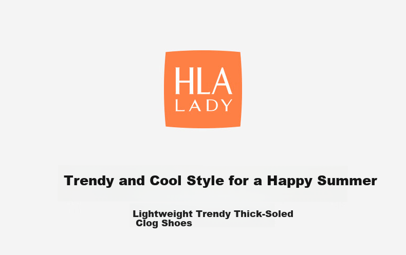 HLA Women's Hole Shoes Thick Sole Height Increasing Lightweight Sandals Beach Slippers HDATXW2DDJ010 Black Size 41 1