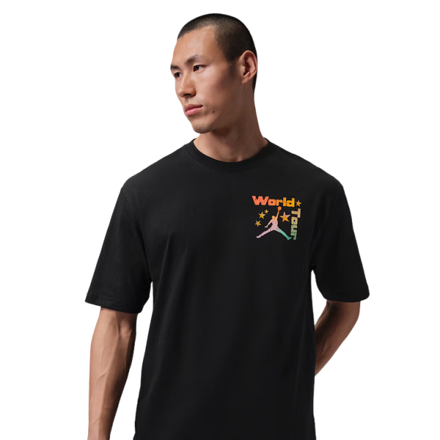 Jordan Men's Summer New Fashion Trendy Sports Casual Breathable Short Sleeve T-Shirt IF3156-010 Black L