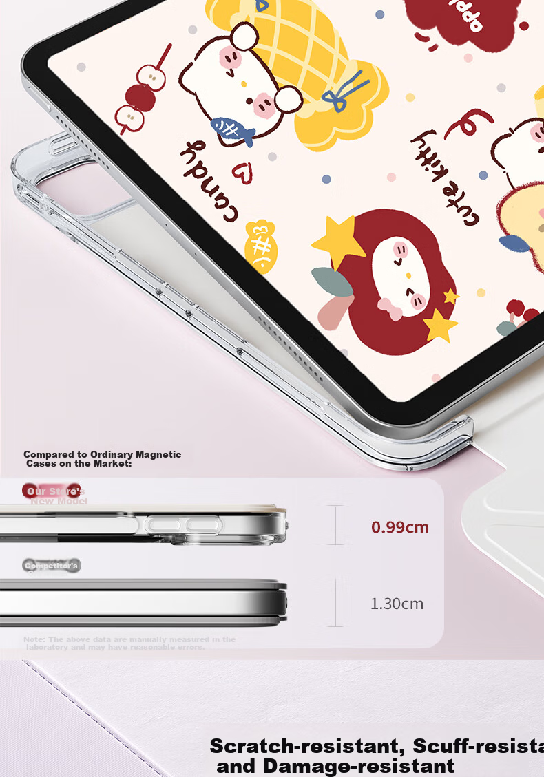 RBP iPad Mini 7/6 Case Matte Magnetic Double-Sided Clip with Buckle Built-in Pen Holder Drop-Resistant Slim Stand - Apple Xiao Mi 11