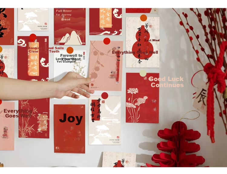 Kingdee Greeting Card Wish Card Graduation Souvenir Student Commemorative Chinese Style Wish Wall Success in Exams Inspirational College and High School Entrance Exam BCBQ118 4