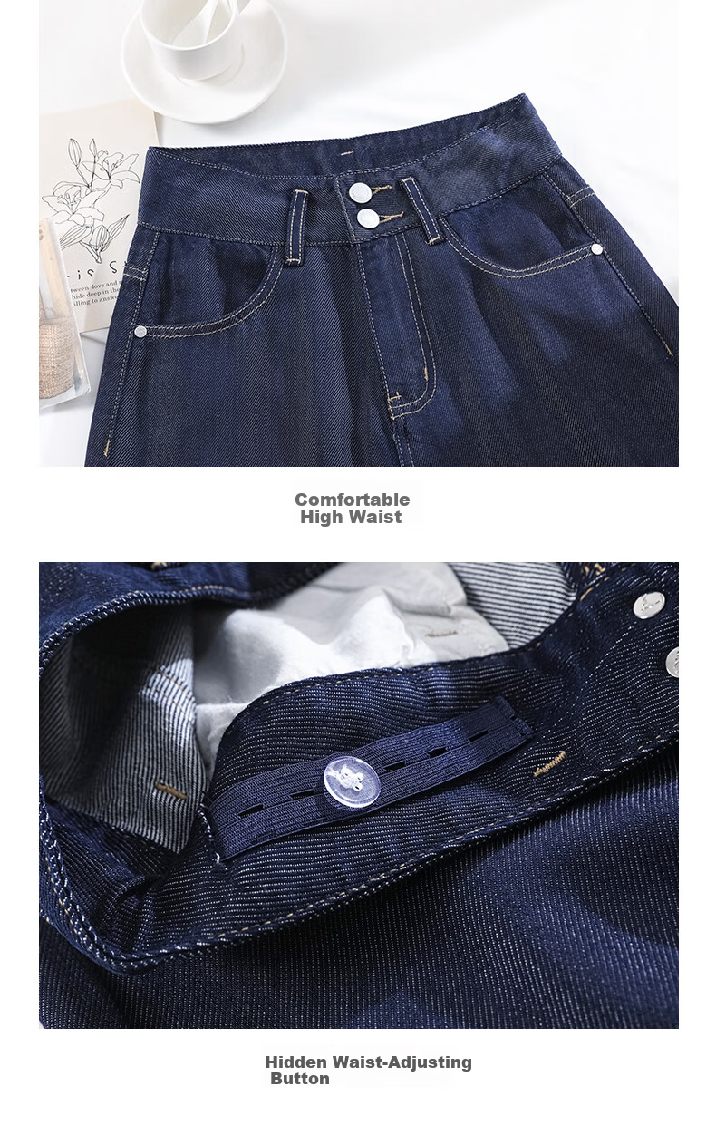 Boruilai Lyocell Narrow Fit Women's Jeans 2026 New High-End Spring Straight Leg Casual Trendy 14