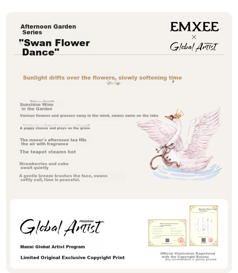 EMXEE Spring Autumn Soft Cotton Pure Cotton Nursing Maternity Postpartum Pajamas Set Swan Flower Dance M 1