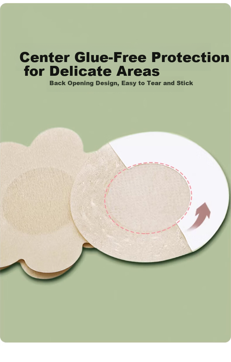 Langsha Disposable Breast Pads for Women, Summer Invisible Thin Anti-Allergy Nipple Covers, No Bra Needed, Special for Dance and Daily Use 4