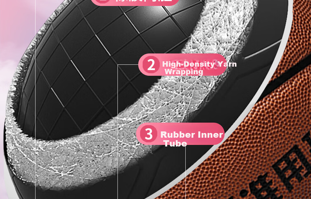 Li-Ning Basketball Junior Middle School Indoor Outdoor Girls Size 6 Official Exam Basketball for Ages 12-18 Women's Standard Test Ball 23