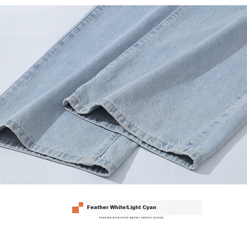 Jeanswest Women's Summer Wide-Leg Straight High-Waist Slim Fit Dark Blue Jeans M 14