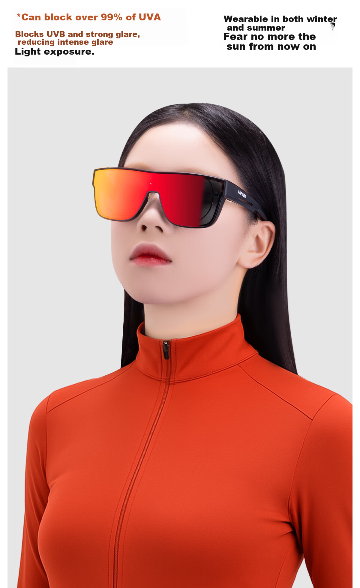 KAPVOE Cycling Glasses, Myopia Over- Glasses, Day And Night Use, UV Protection, Windproof, Dustproof, Large Frame, Photochromic Goggles 10