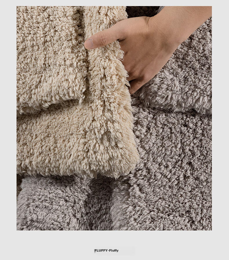 Faleju Bathroom Absorbent Thickened Pure Cotton Floor Mat Bedroom Entrance Mat Non-Slip Mat Hotel Floor Towel 40*60cm 13