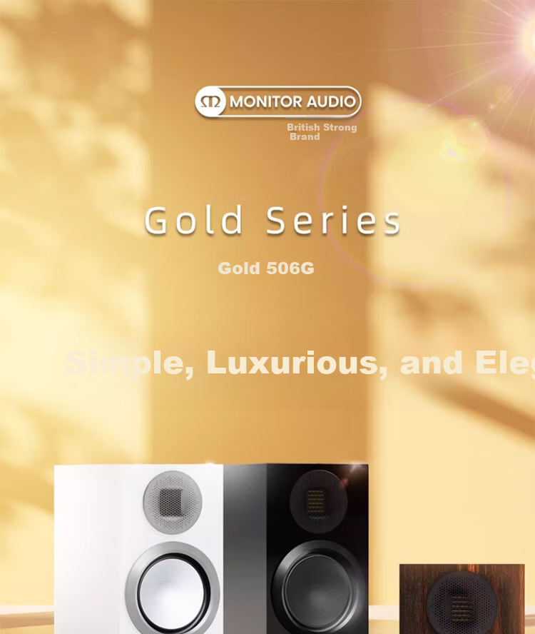 Monitor Audio Gold 50 6G Passive 6-Inch Bookshelf Speaker Matte White UK Import HiFi High Fidelity 1