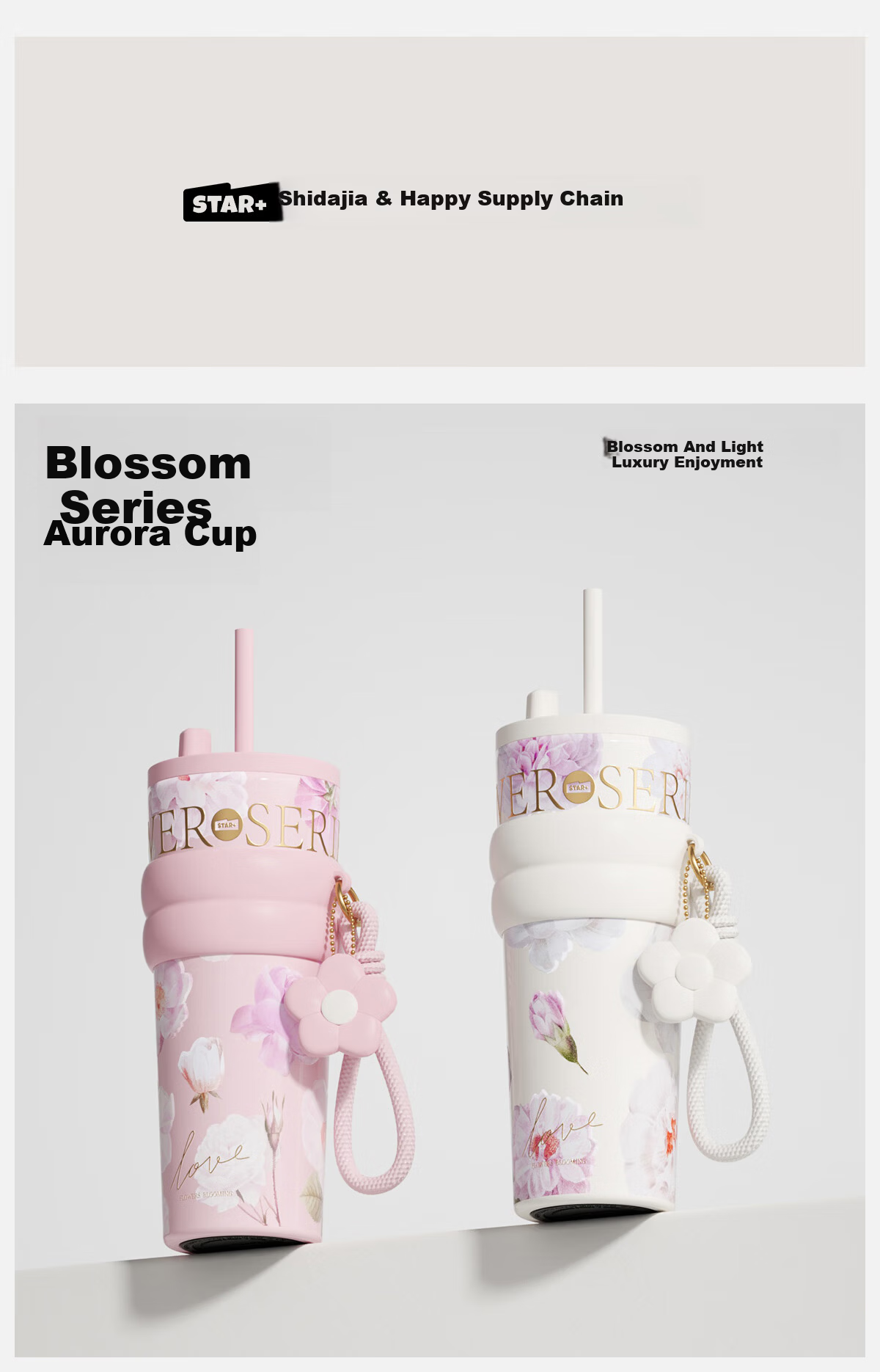 Shidajia Insulated Mug for Women with Straw, Stylish Water Bottle, Birthday Gift for Girlfriend Or Wife, Large Capacity Cup 1