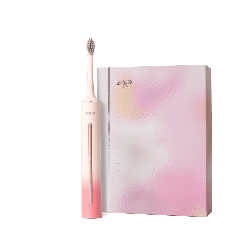 BAIR Electric Toothbrush for Adults, Sonic Vibration Soft Bristles, Couple's Style, Student-Friendly Smart Automatic Toothbrush for Women, Grapefruit Pink, for Teenagers 12 Years And Above