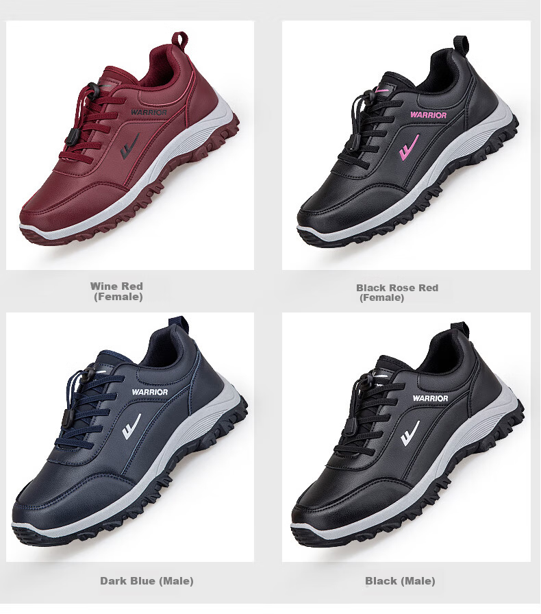 Warrior Women's New Comfortable Elderly Shoes Mom Shoes Middle-aged and Elderly Casual Walking Shoes 3441L Red Size 37 6
