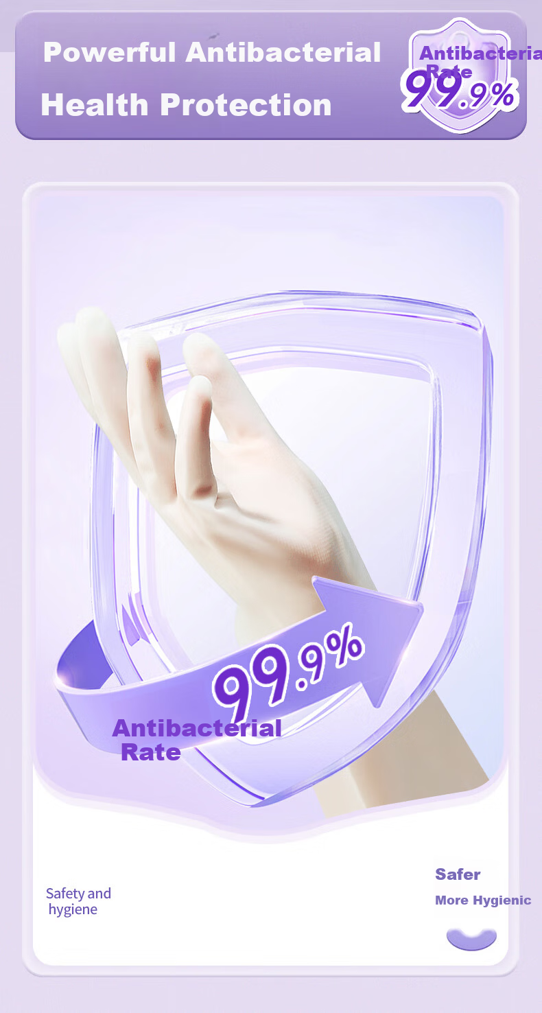 Nitrile Dishwashing Gloves for Women Durable Kitchen Cleaning Waterproof Rubber Latex Gloves 3