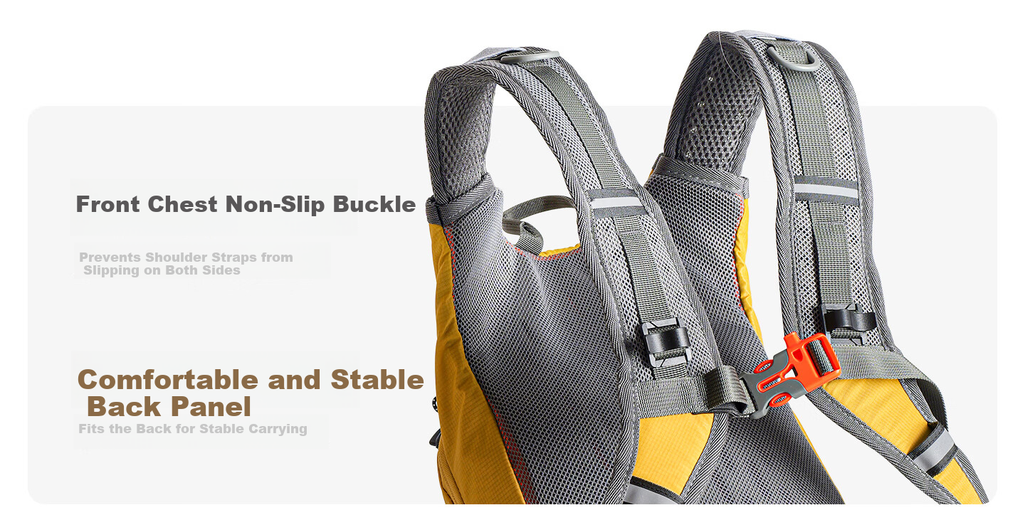 Saipu Outdoor Hiking Backpack Lightweight Waterproof Professional 28L Double Shoulder Bag for Men and Women - Classic Black 11