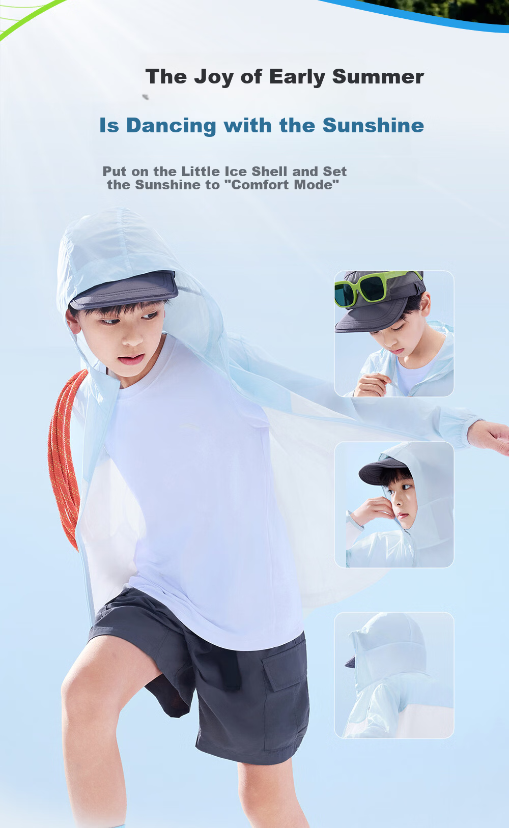 Anta Kids Sun Protection Jacket Boys UPF50+ Summer 2026 Girls Breathable Lightweight Jacket A72627602 2