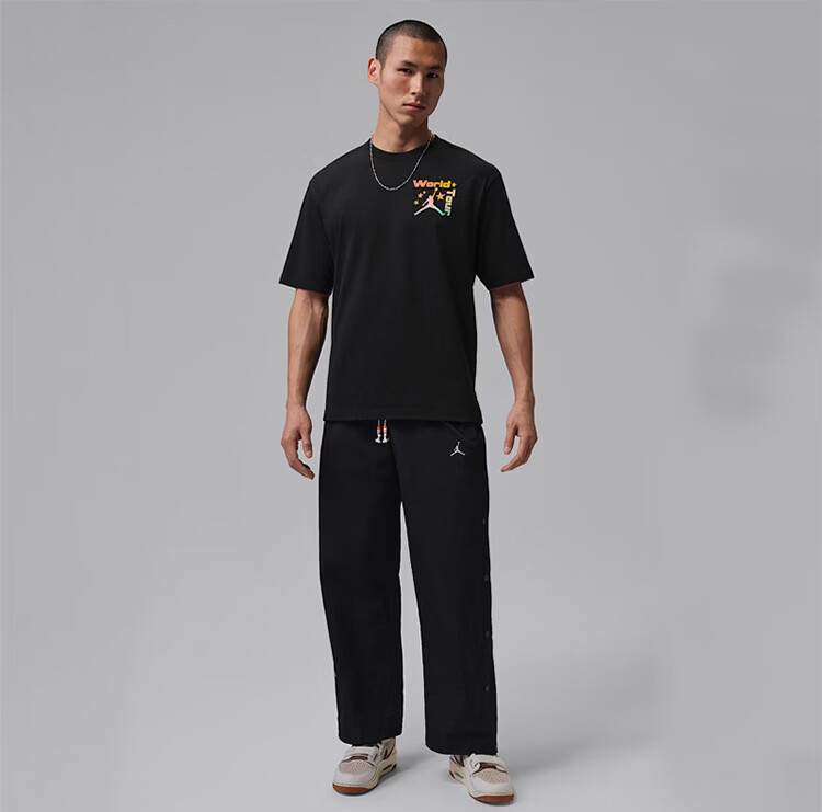Jordan Men's Summer New Fashion Trendy Breathable Sports Casual Short Sleeve T-Shirt IF3156-010 Black M 6
