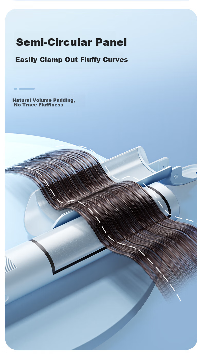 MinHuang 【All-in-One】Negative Ion Straightening Comb Cold Air Curved Hair Straightener Bangs High Crown Three-in-One Curling Iron XN-Z19 5