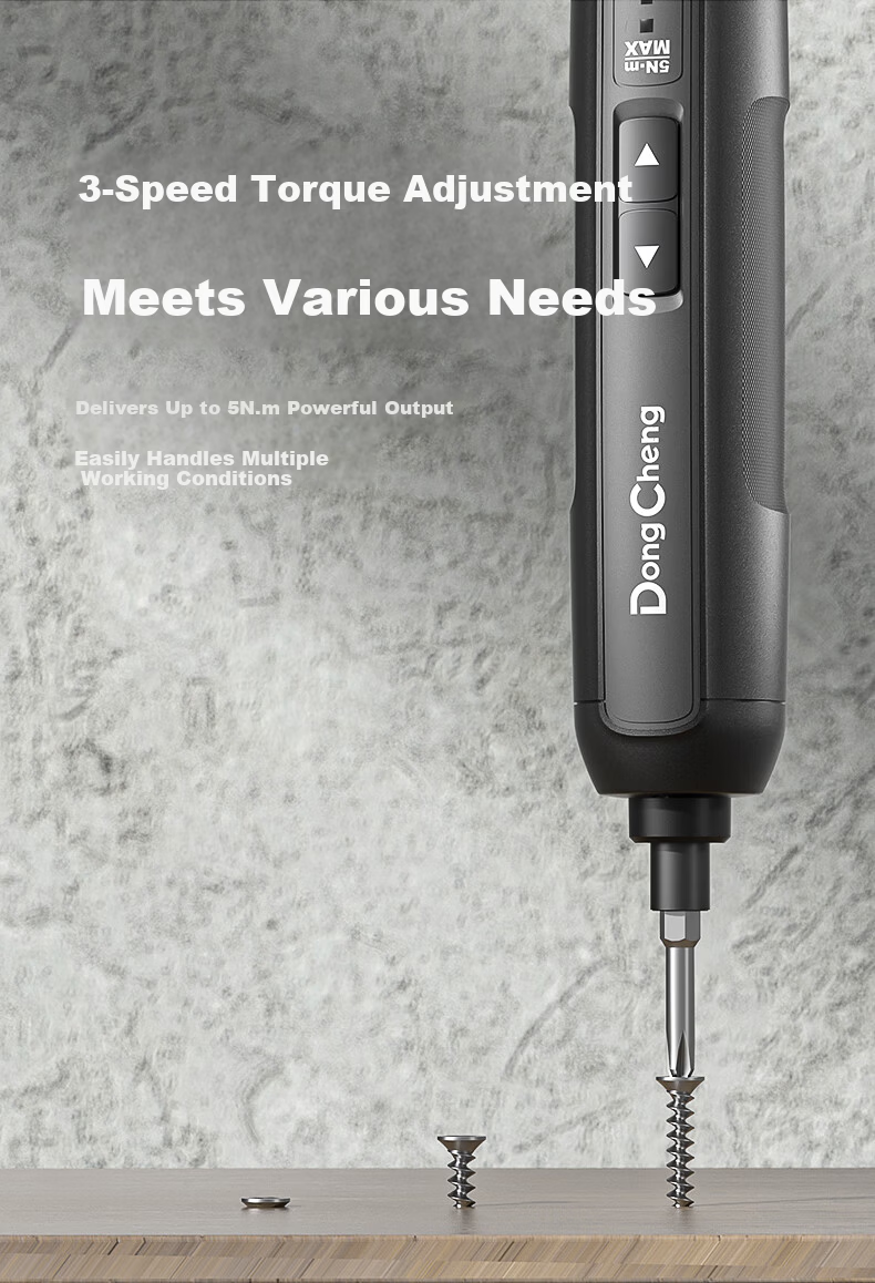 Dongcheng 12V Brushless Impact Driver, Electric Drill, Power Screwdriver, DCPL04-8, 2.0AH Dual Battery 13