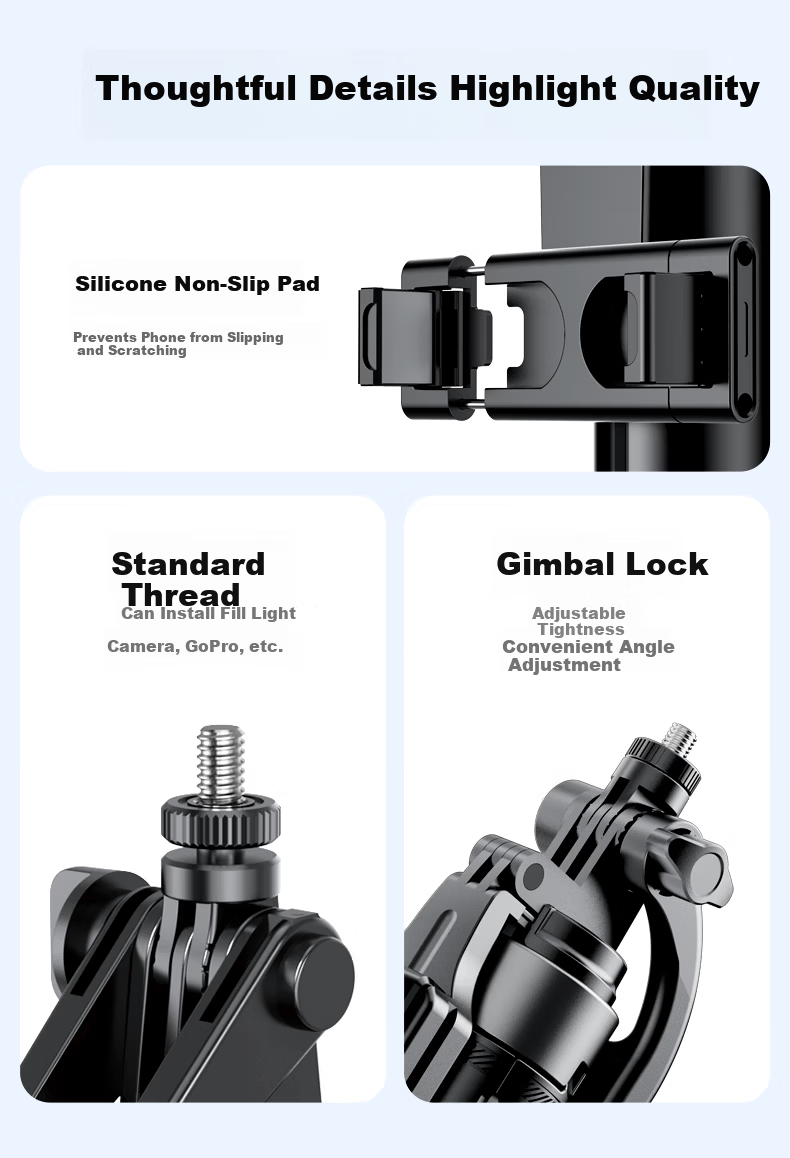 Zhiguozhe 1.8m Aluminum Alloy Selfie Stick Phone Holder Floor Stand 360° Rotation Anti-Shake Follow Shooting Automatic Tripod Portable Travel 2026 New Model 21