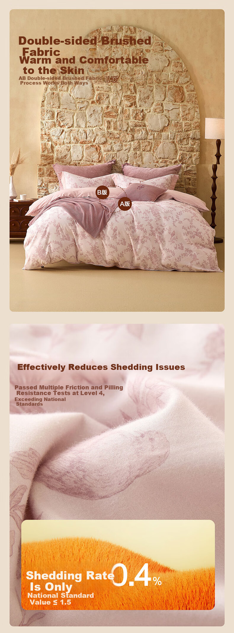 Shuixingjiafang Duvet Cover, Pure Cotton, 60 Count Xinjiang Long-Staple Cotton, Brushed Soft Feel, Antibacterial Class A Double Bedding Cover, 200x230cm 4