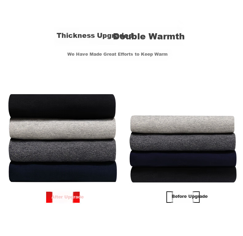 Hengyuanxiang [50W Best-Selling] Thermal Underwear for Men And Women, Fleece-Lined Thick Autumn Top And Bottom, Middle-Aged And Elderly Cotton Set 6
