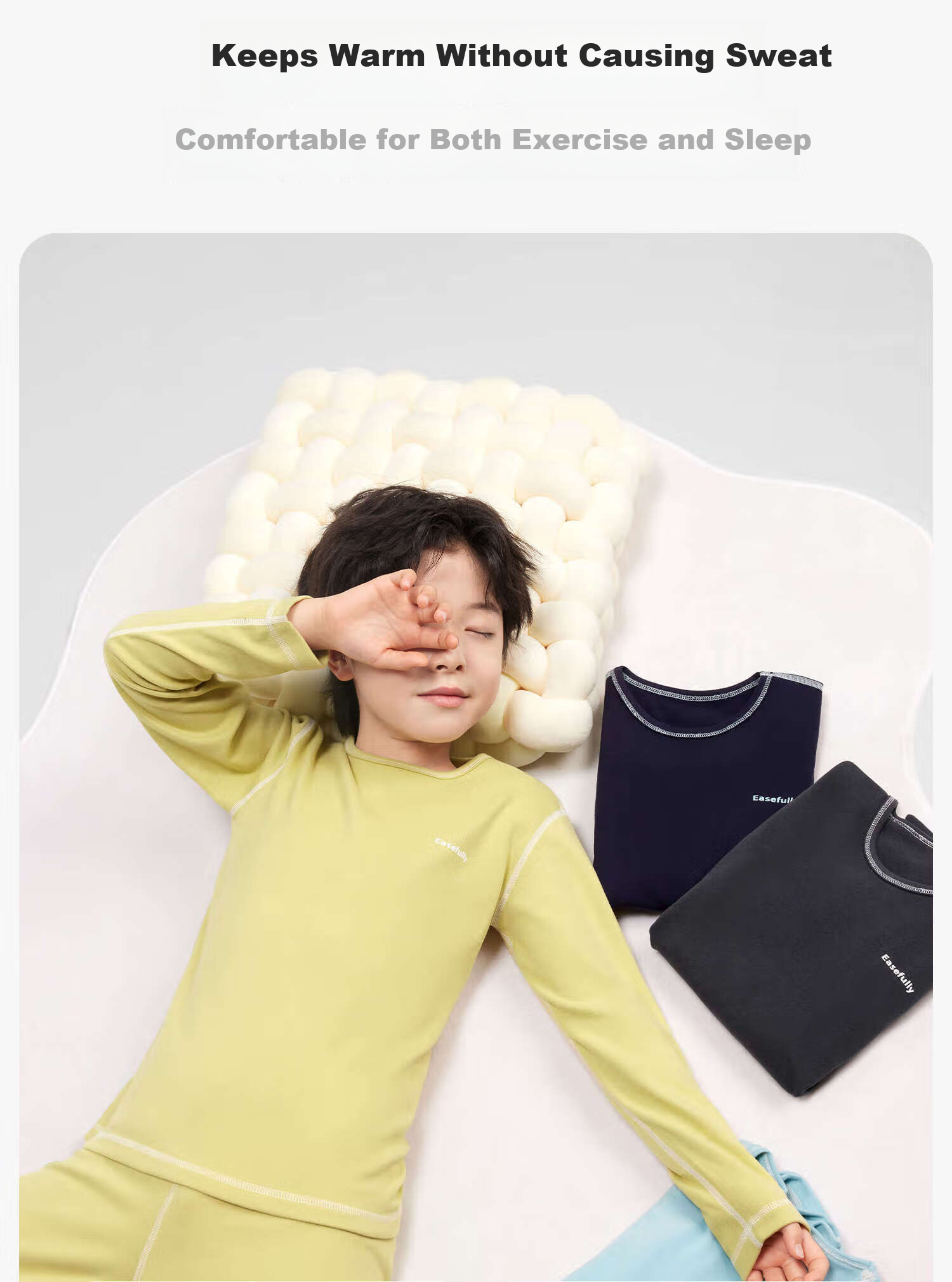 Zuo Xi Children's Thermal Underwear Set Boys and Girls Autumn Clothes 2025 New Homewear Base Layer Navy Blue 160 6